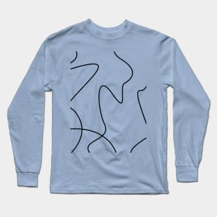 Abstract Print Monochromatic Dreams Long Sleeve T-Shirt